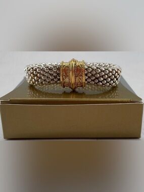 Vintage avon 1999 Popcorn Chain Bracelet w/ Magnetic Clasp IOB 7" No Call Outs